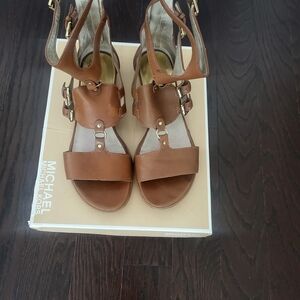 Michael Kors Brown Leather Sandals